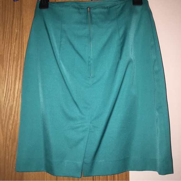 2-piece garment dress skirt suit fully lined size S color teal - Picture 10 of 16